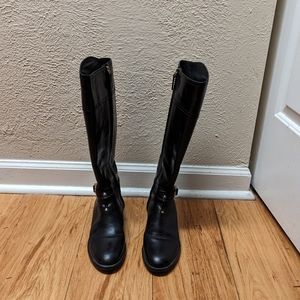 Tory Burch black leather riding boots, 6M